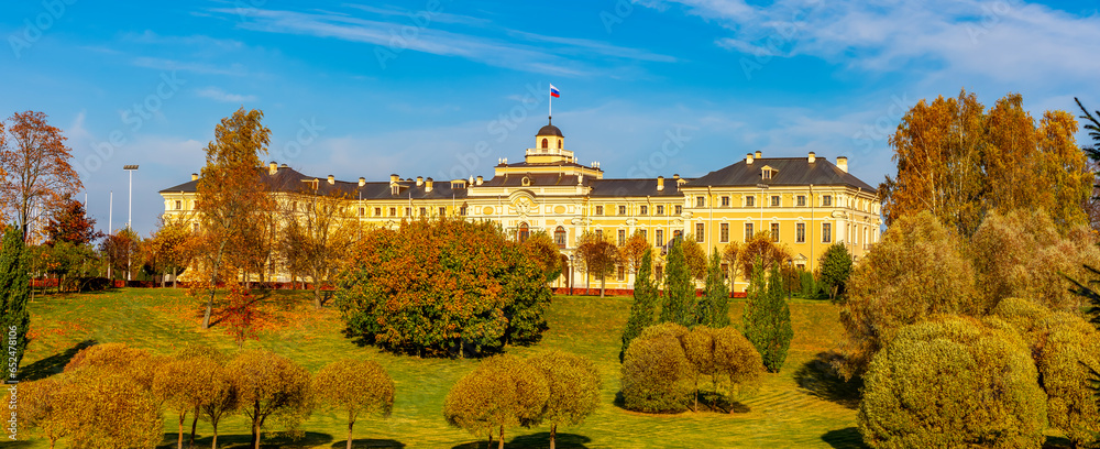 Konstantinovsky (Congress) palace and park in Strelna, Saint Petersburg, Russia