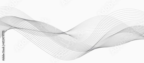 Abstract wave element for design. Digital frequency track equalizer. Stylized line art background. Vector illustration. Wave with lines created using blend tool.
