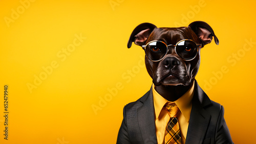 Dog in a suit. Pets concept © yavyav
