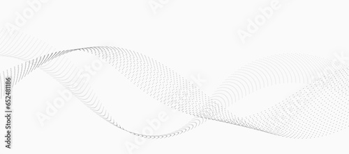 Data technology background. Dotted halftone waves. Connecting dots and lines on a white background. Abstract digital wave particles. Abstract halftone illustration background. Wave dotted vector.