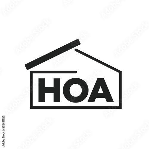 HOA Logo, HOA Vector, HOA Sign, Home Owners Association Logo, HOA Brand, HOA Home Logo, Vector Illustration