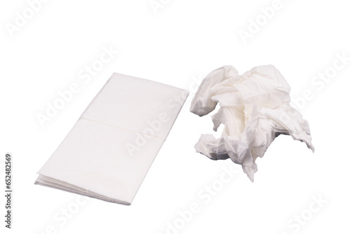 new and one used paper handkerchiefs photo