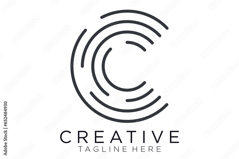 creative letter C logo icon. design for business of luxury, elegant, simple