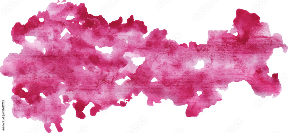 pink wet watercolor element
