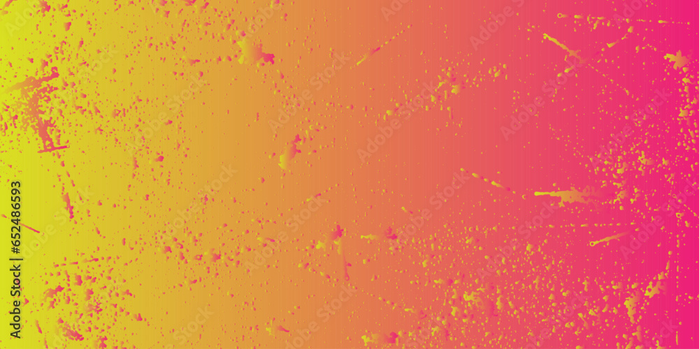 Fototapeta premium Vector texture gradient background, splashes. Pink and yellow