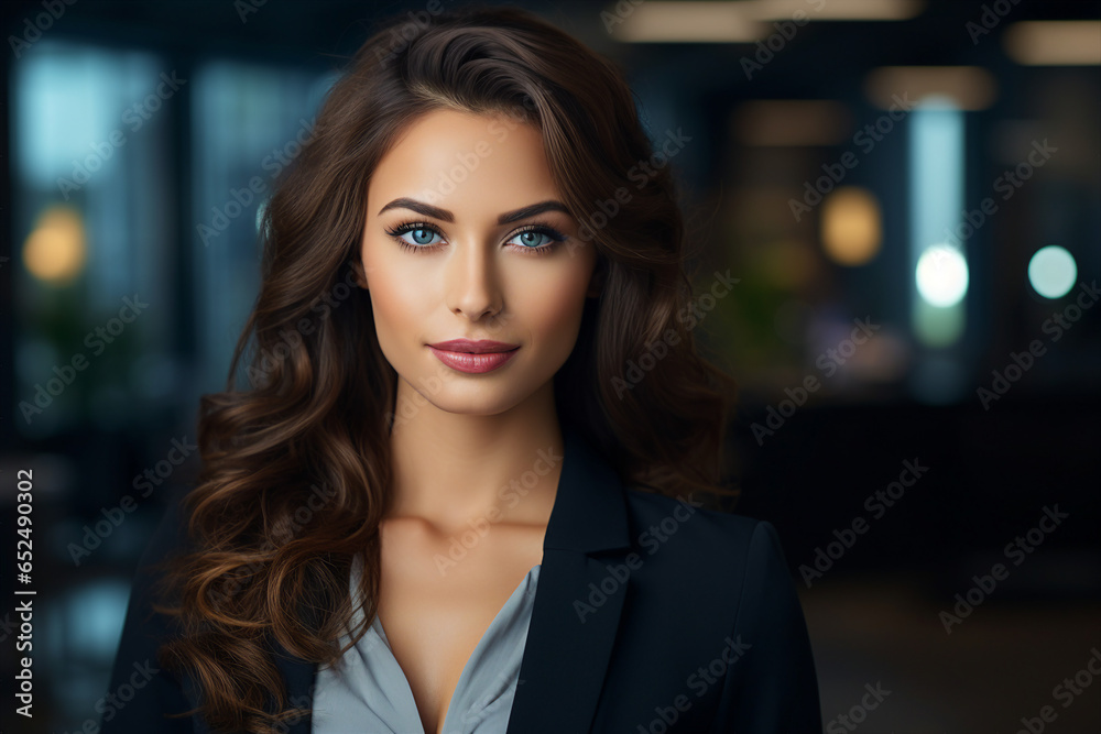 Generative AI picture portrait of amazing gorgeous office worker young woman Generative AI picture portrait of amazing gorgeous office worker young woman