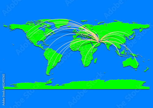Ras al-Khaimah, United Arab Emirates map - Concept map for Ras al-Khaimah, United Arab Emirates on World map. Suitable for export concepts.