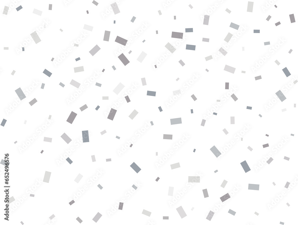 Luxury Rectangular Silver Confetti Luxury Rectangular Silver Confetti