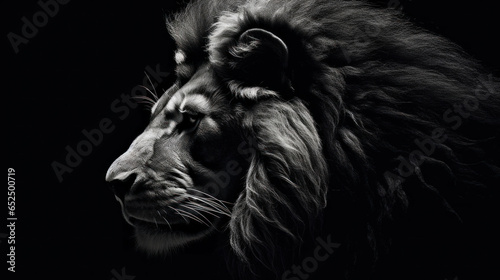 Lion head portrait © paul