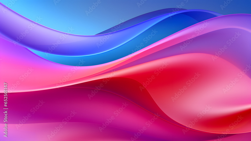Naklejka premium a close up of a colorful abstract background with a smooth wave Generative AI