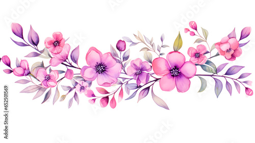 a close up of a flower arrangement with pink flowers and green leaves Generative AI