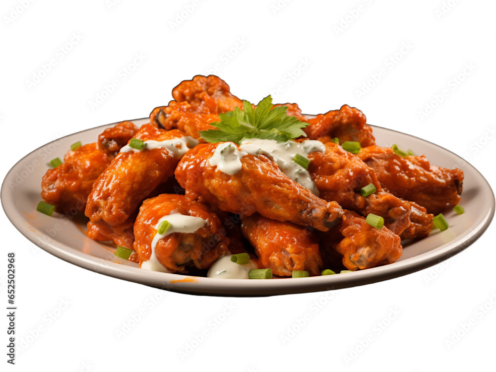 Spicy Buffalo Wings, No Background Hea Spicy Buffalo Wings, No Background Hea