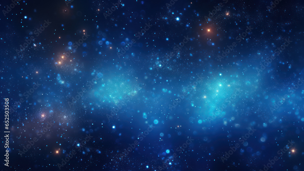 Naklejka premium Abstract Dark Blue Background with Glowing Particles