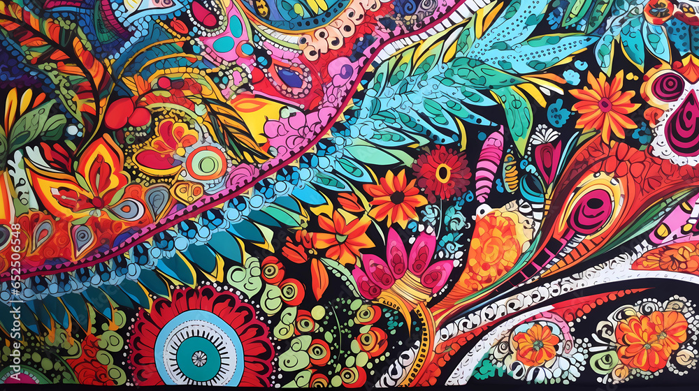 Beautiful multi-colored pattern, top view. Beautiful multi-colored pattern, top view.