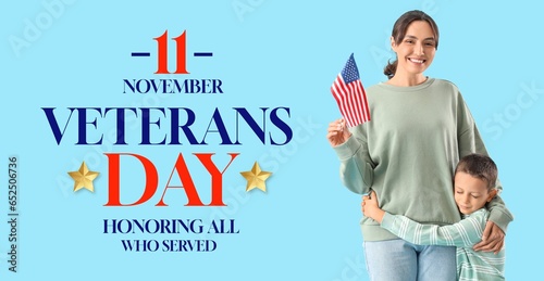 Banner for Veterans Day wit...