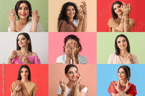 Collage with beautiful Indi...
