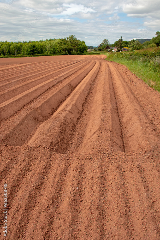 Ploughed fields in the UK. Ploughed fields in the UK.