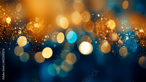 festive christmas background with bokeh photo
