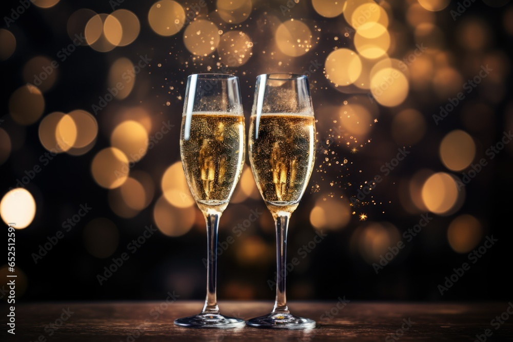 A Sparkling Start: Champagne Toast on New Year's Eve
