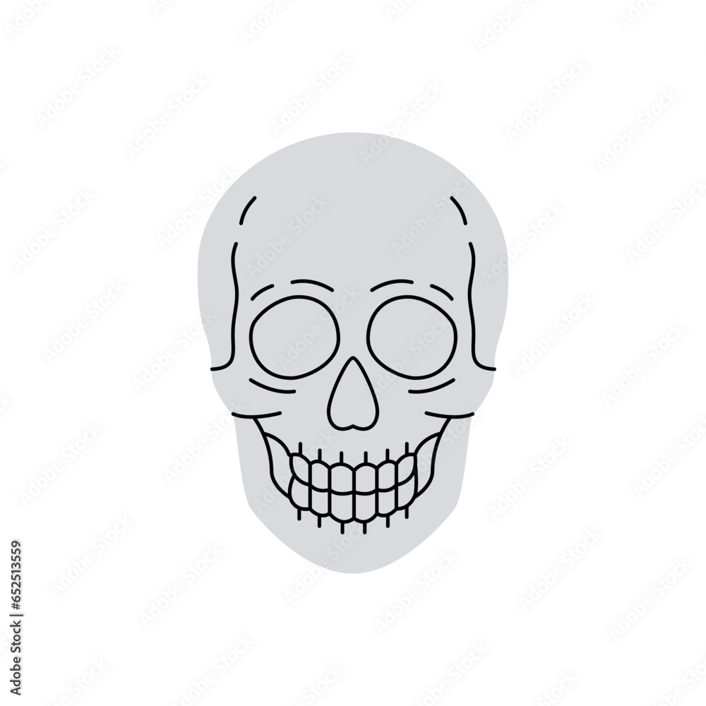 Human skull. Old school tattoo. Vector illustration. Human skull. Old school tattoo. Vector illustration.