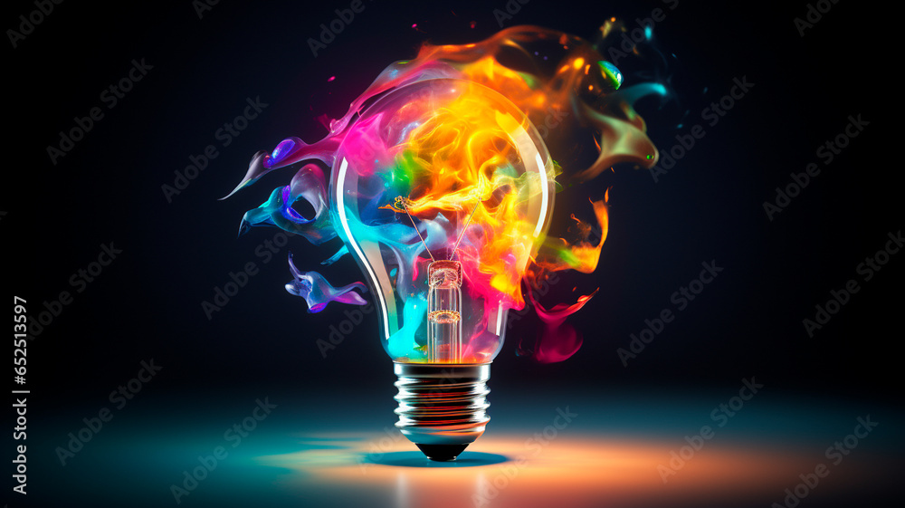 light bulb with splash light bulb with splash