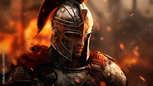 Roman centurion in uniform