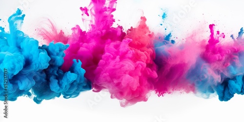 bright paint color powder festival explosion isolated background. industrial print concept background | Generative AI © Kay