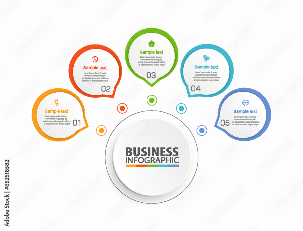Business vector infographic template with 5 options. Can be used for workflow layout, diagram, annual report, web design Business vector infographic template with 5 options. Can be used for workflow layout, diagram, annual report, web design