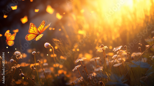 butterfly and flower, nature, beauty and nature concept © Daniel
