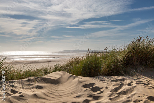 A view at Camber Sands on the Sussex coast, on a sunny September day photo
