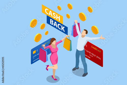 Cash back service, financial payment label. Vector illustration