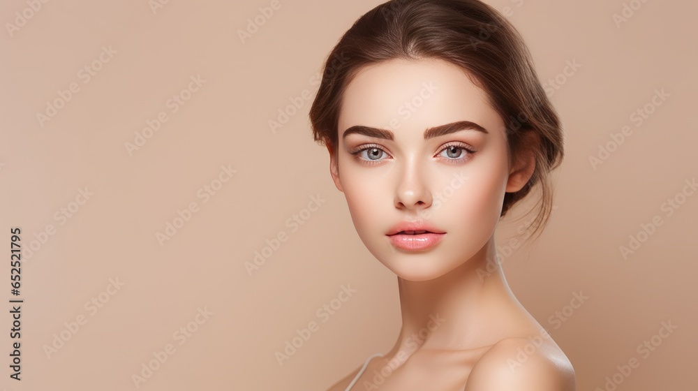 Beauty portrait of a young girl in a studio Beauty portrait of a young girl in a studio