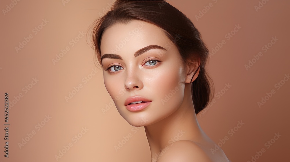 Beauty portrait of a young girl in a studio Beauty portrait of a young girl in a studio