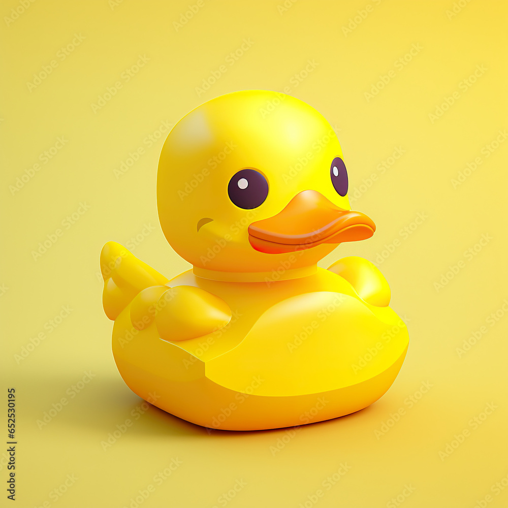 3d 32-bit isometric yellow colored rubber duck. 3d 32-bit isometric yellow colored rubber duck.