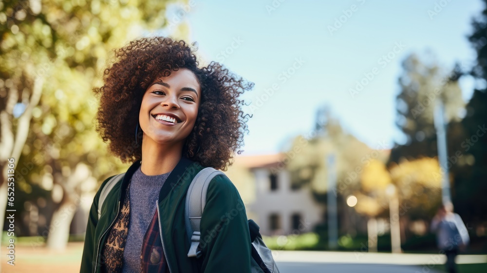 Portrait of a young university student outdoors Portrait of a young university student outdoors