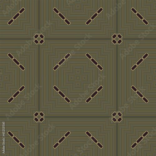 Seamless pattern. Modern stylish texture. Regularly repeating geometrical background with rhombuses, squares and rectangles. Vector element of graphic design