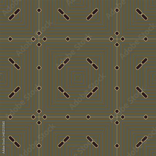 Seamless pattern. Modern stylish texture. Regularly repeating geometrical background with rhombuses, squares and rectangles. Vector element of graphic design