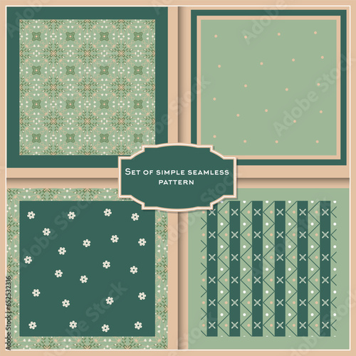 Seamless pattern set. Colorful vector backgrounds for scrapbooking