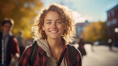 Portrait of a young university student outdoors © Krtola 