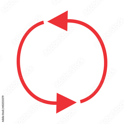 red arrow circulate , recycle icon