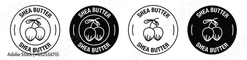Shea butter vector symbol set