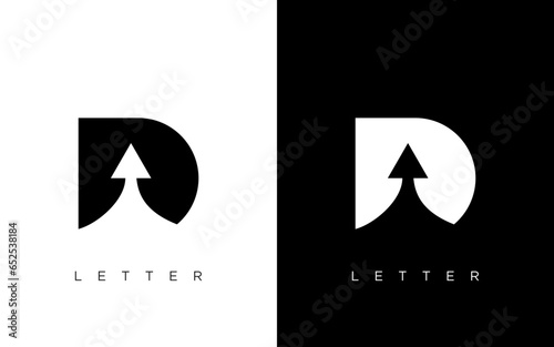 creative Letter D Financial Chart Logo Design vector template. arrow logo icon vector illustration modern design.