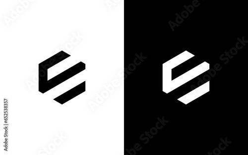 letter ci or ic logo design vector template