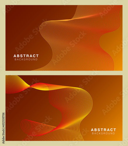 Orange and Red Gradients Abstract Lines Template Presentation. Business Warm Cover Background Wallpaper