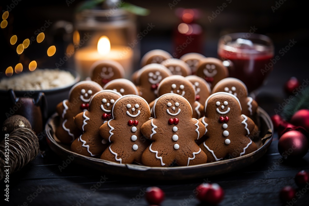 Gingerbread cookie tray. (Generative AI) Gingerbread cookie tray. (Generative AI)
