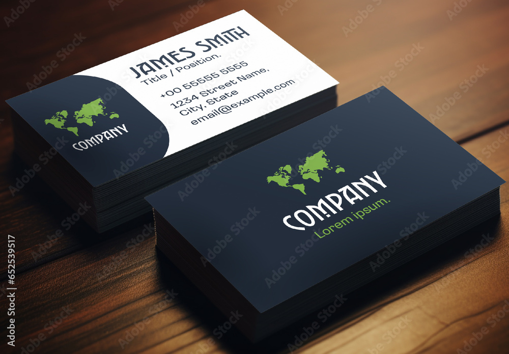 Corporate Simple Business Card Stock Template Adobe Stock