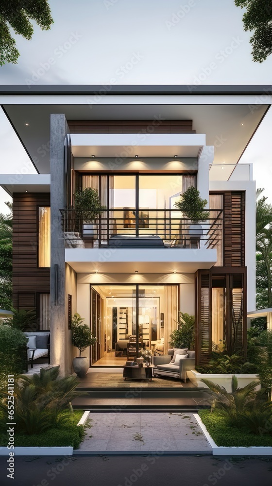 Opulent 2-Storey House on a 100 Square Meter Lot Design Concept. Generative AI 8