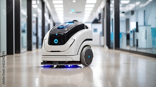 清掃用ロボット、デジタルトランスフォーメーション｜Cleaning robot, digital transformation. Generative AI photo