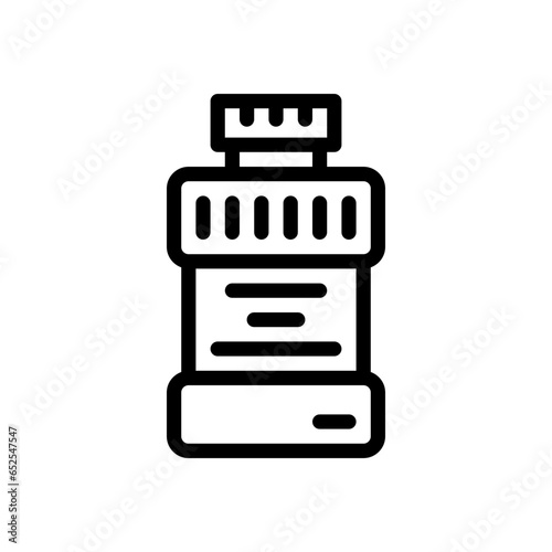 mouthwash line icon