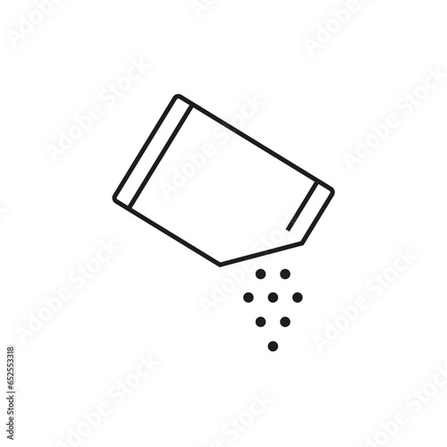 Packet soluble powder icon. Open paper sache. Vector illustration. EPS 10.